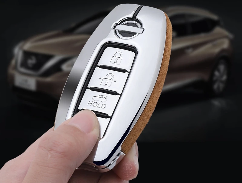 Автомобильный кожаный чехол для ключей Nissan Versa Maxima Rogue Armada Sentra Qashqai X Trail аксессуары