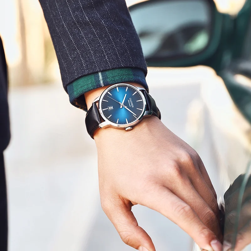 

CADISEN Watch Men Automatic Mechanical Watches Brand Luxury Japan Movement Sapphire Waterproof Genuine Black Leather Wrist Watch