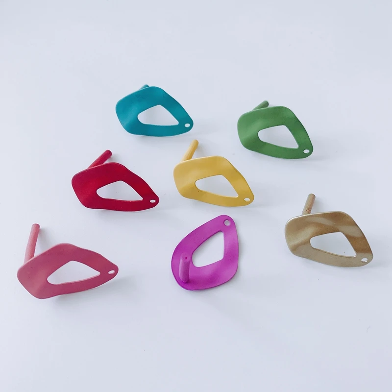 

DIY jewelry accessories wholesale healing macaron color hollow personalized earrings wholesale