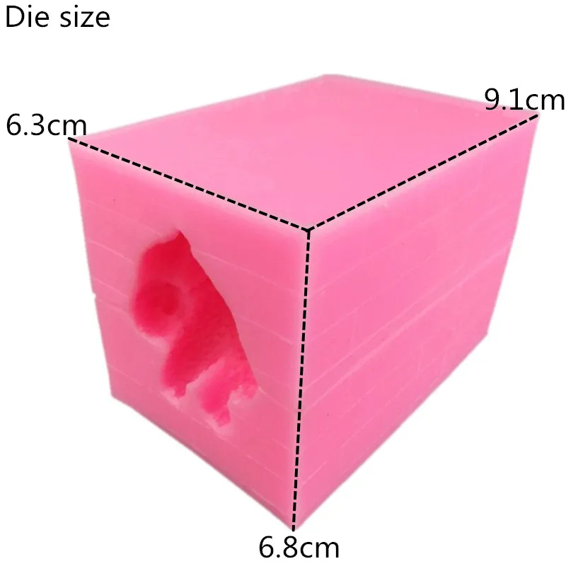 3D в форме милой собаки силиконовая форма для свеч фуда технология шоколада