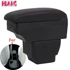 Подлокотник для Mazda 2Demio, центральный контейнер для хранения консоли с USB светодиодный подсветкой