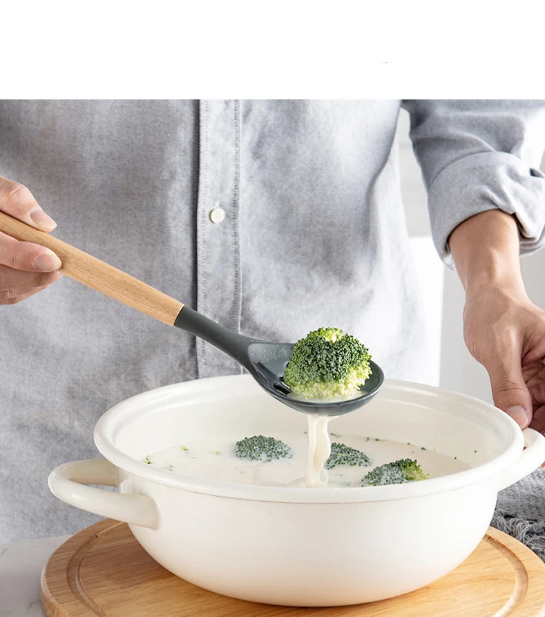 Силиконовый набор кухонной посуды, кухонные наборы, кухонный набор, аксессуары, гаджеты, инструменты с держателем, коробка с антипригарным покрытием, экологичный