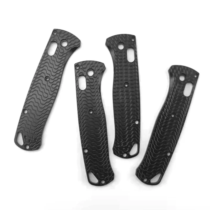 

Aluminum Alloy SandBlast Folding Knife Handle Scales Grip Patches for Bugout 535 Non-Slip Line Pattern DIY Replacement Butterfly