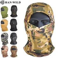 hanwild outdoor active camouflage balaclava full face mask for cs wargame cycling hunting army helmet tactical airsoft cap scarf