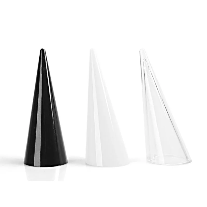 

Plastic Finger Cone Fingertip Ring Stand Display Showcase Holder Storage
