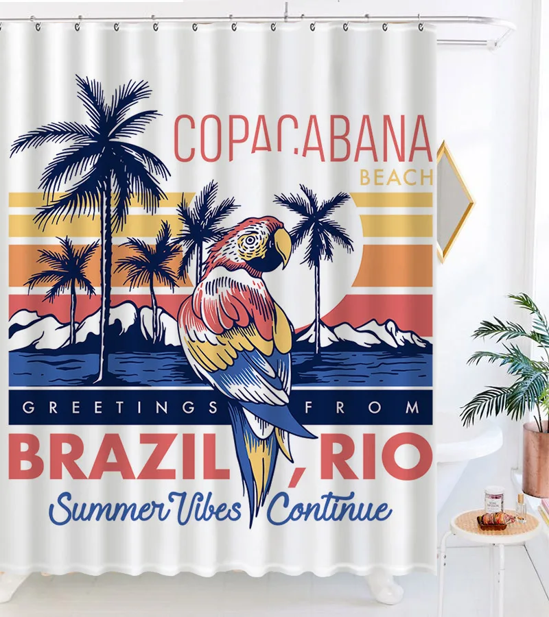 

Waterproof Anti-mildew Bathroom Shower Curtain Separate Shower Curtain Aesthetic Rideau De Douche Bathroom Decor BD50YL