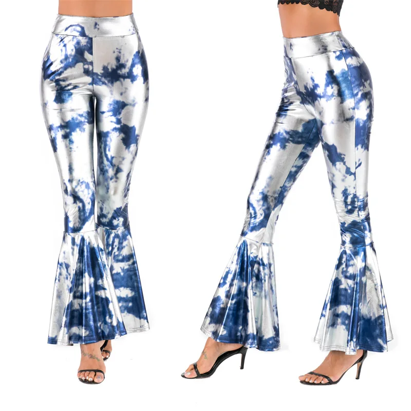 

Модные женские брюки-клеш с юбкой-годе, Сексуальные облегающие брюки для танцев, длинные брюки с высокой талией, брюки, повседневная Уличная...