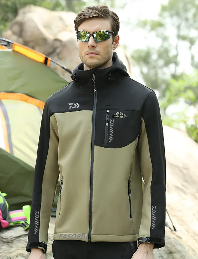 

2021 Daiwa Fishing Clothing Autumn Winter Waterproof Warm Hiking Fishing Jackets Men Fleece Thick Outdoor Fishing Coat