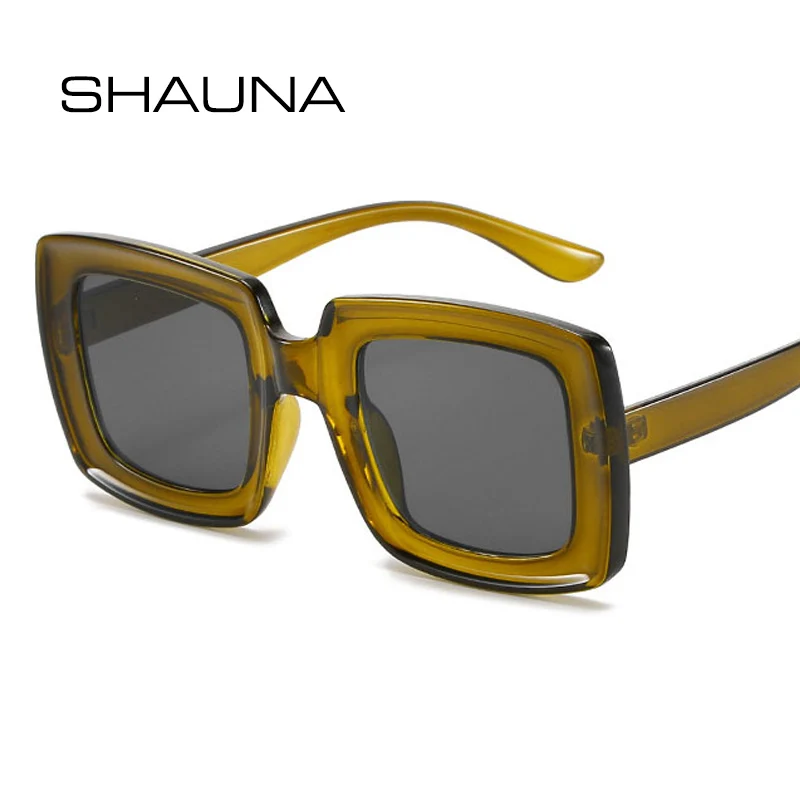 

SHAUNA Retro Square Sunglasses Women Oversize Gradient Shades UV400