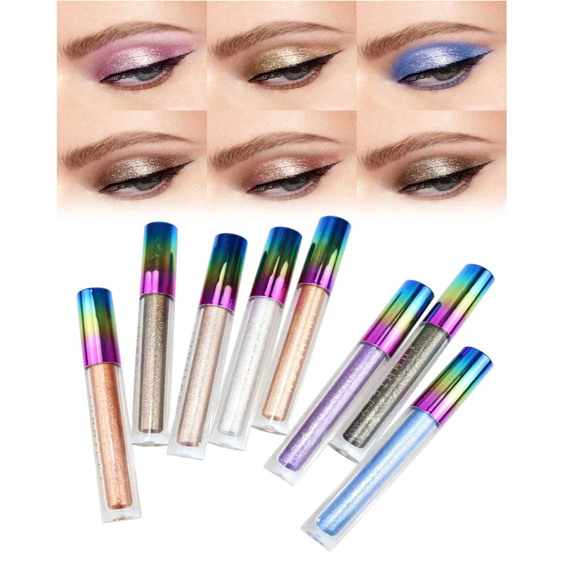 1 шт. тени для век блестящие Алмазный жидкий металлик сверкающие пигмент