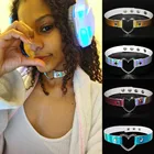 Женское колье-чокер из искусственной кожи, регулируемое ожерелье в стиле панк, колье-чокер с подвеской в форме сердца, Ювелирное Украшение для шеи