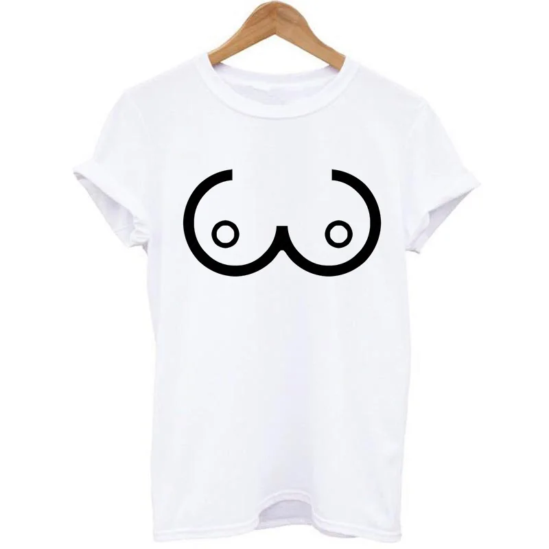 Сиськи сиськи футболка с короткими рукавами и принтом Повседневная Забавные