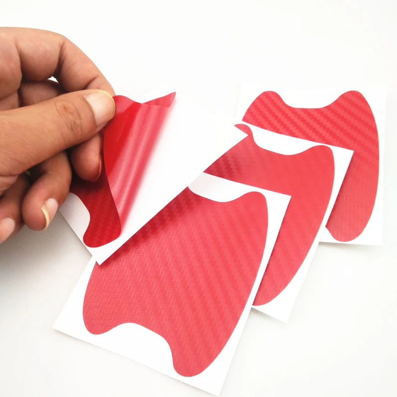 4 шт. автомобильные наклейки на дверные ручки из углеродного волокна для Porsche Cayenne Macan S Panamera Cayman Carrera Porsche911 918 Boxster