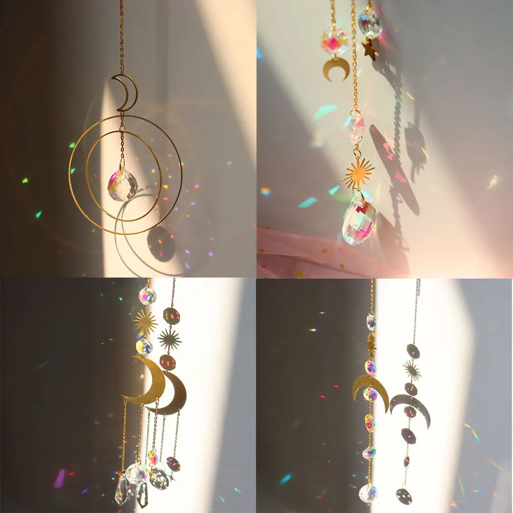 Лунное кольцо Радужное украшение искусственное подвеска для дома сада