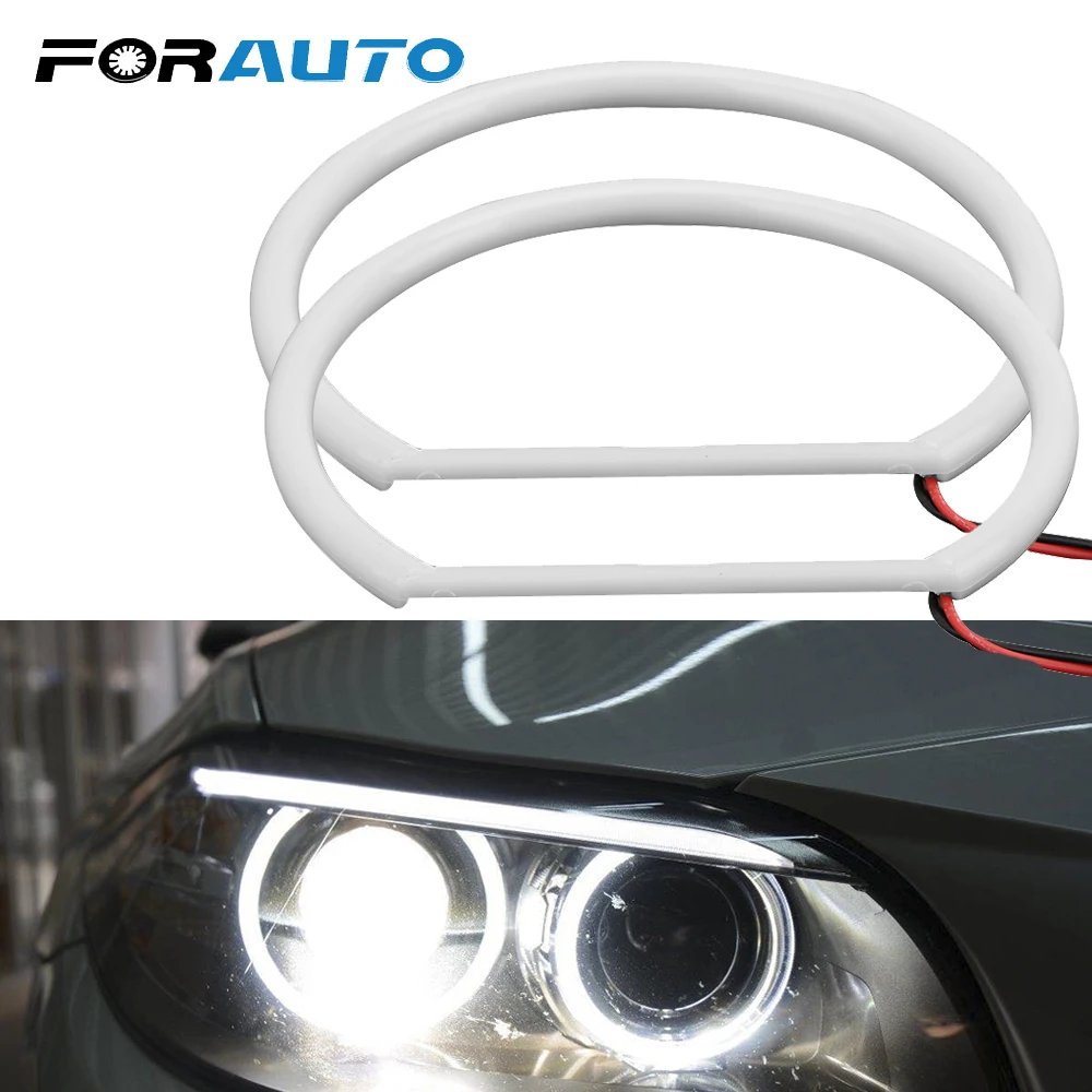 FORAUTO 2x131 мм автомобиль SMD светодиодный Ангельские глазки белые Halo хлопок