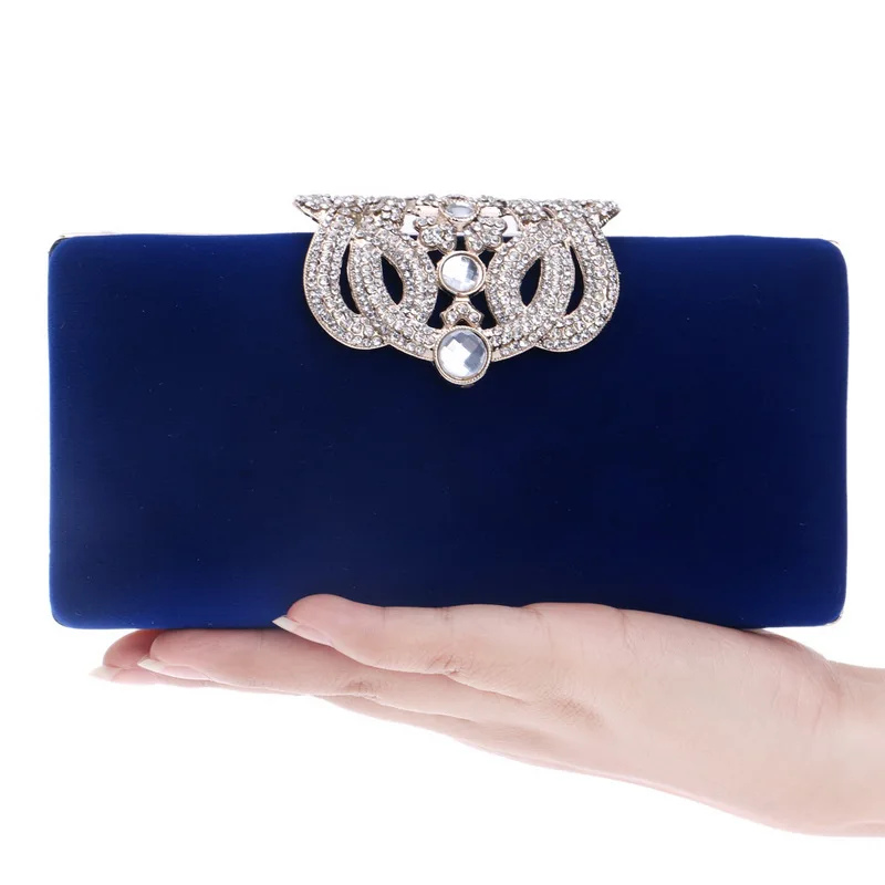 Diamonds Crown Women Evening Bags Party Dinner Chain Shoulder Clutches Rhinestones Wedding Purse Purse