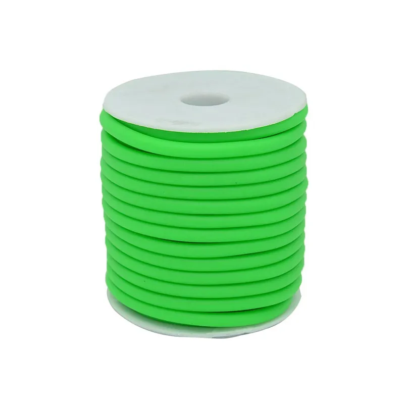 LimeGreen 5 мм(10 м/рулон) силиконовый резиновый полый шнур для самостоятельного изготовления ювелирных изделий Аксессуары, белый/черный/синий/красный/розовый зеленый/оранжевый цвета F70 - Цвет: LimeGreen