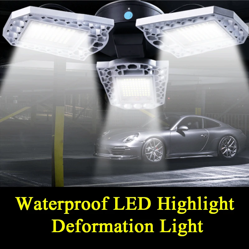 

60/80/100W Led Garage Workshop Light Waterproof Light Sensor Warehouse Ceiling Light 100-277V Ceiling Lamp Industrial ParkingE27