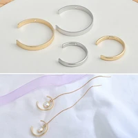 diy korea accessories copper plated 14k gold geometry c shaped earrings in europe and the united states