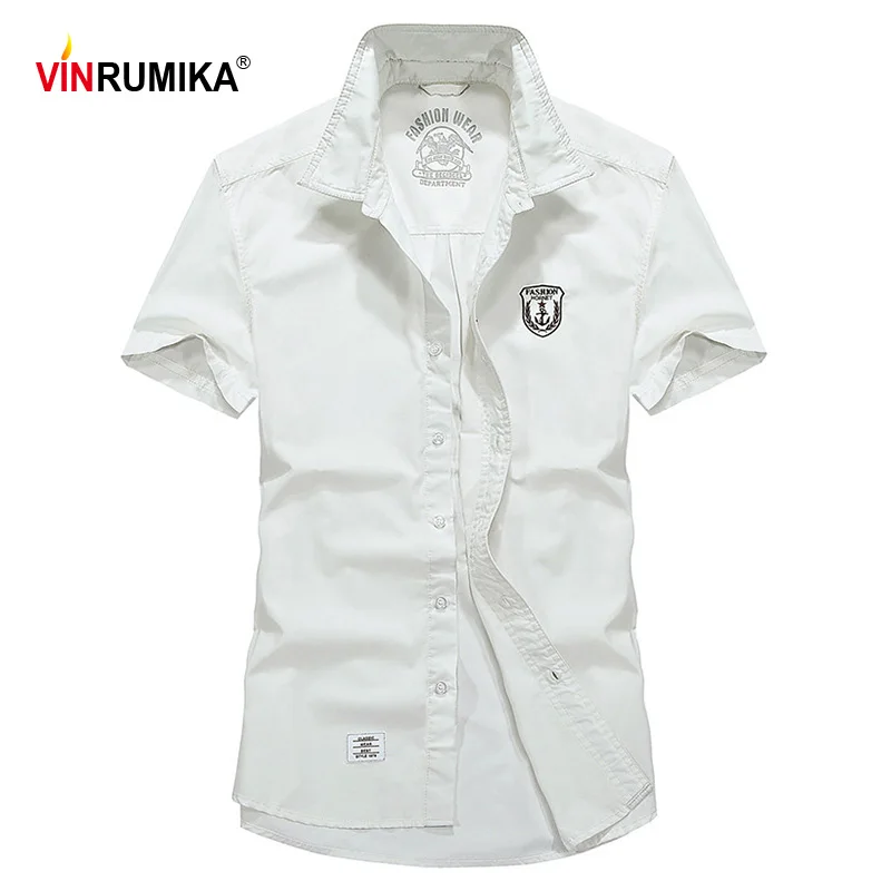VINRUMIKA 2020 мужские летние повседневные брендовые мягкие белые топы из 100% чистого