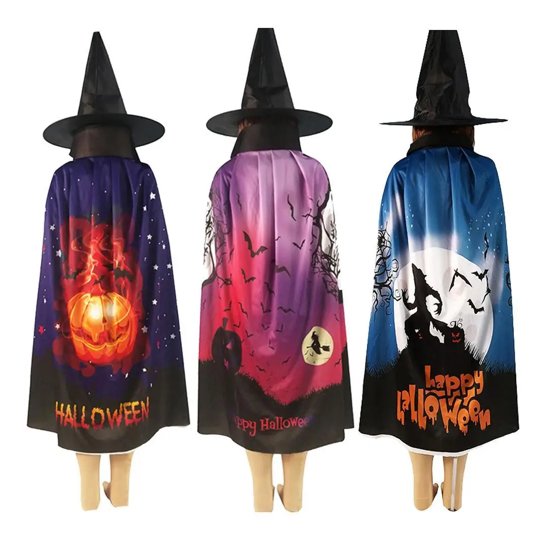 4 стиля Хэллоуин вампиры плащ и шляпа ведьмы набор вечерние костюм