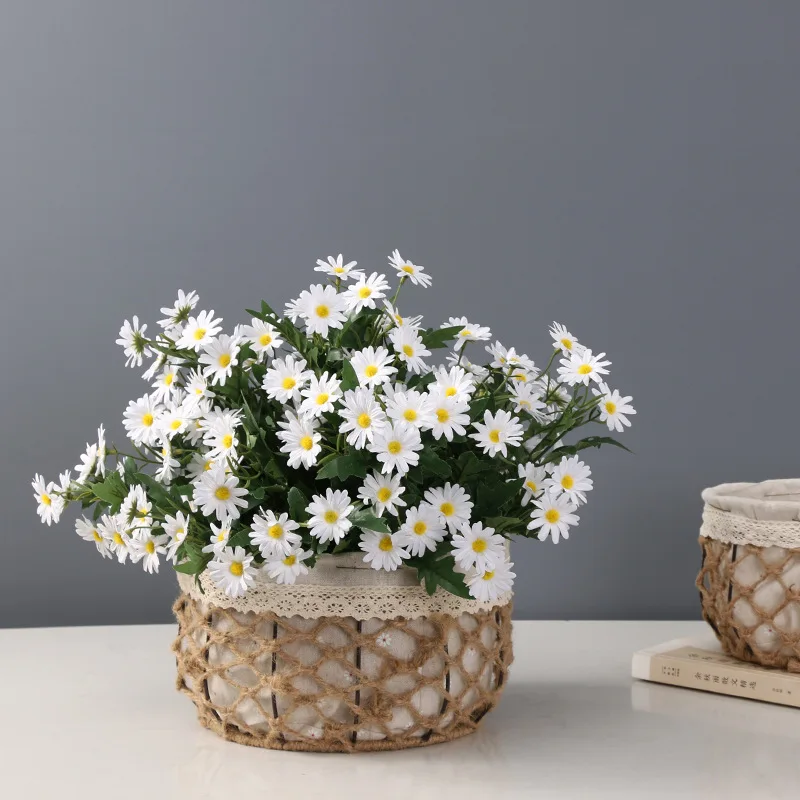 

9 Branch Artificial Flowers Silk Chrysanthemum Simulation Daisy Fake Flowers Decoration For Home Garden Office