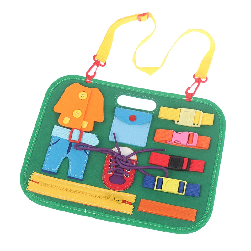 

Детские игрушки Монтессори, детская занятая доска с пряжкой для обучения, необходимая развивающая сенсорная доска для малышей, умное разви...