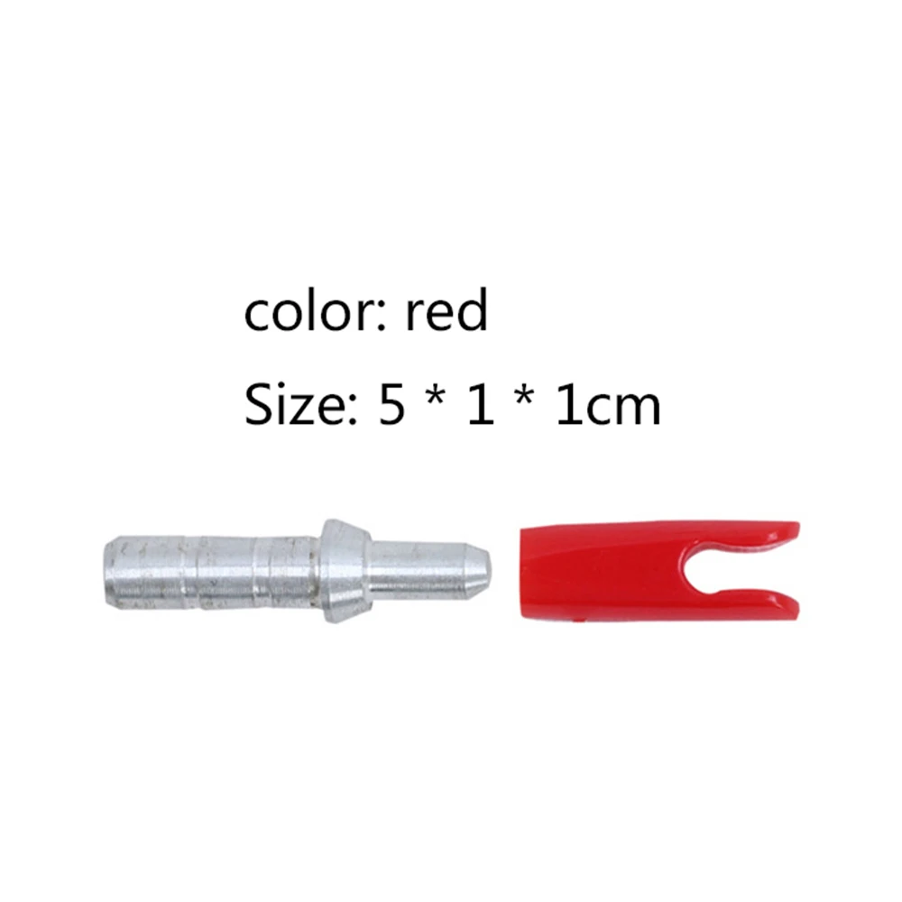 

12x Archery Arrow Plastic Nock Tails + Aluminum Pin Needles DIY Shaft ID4.2mm