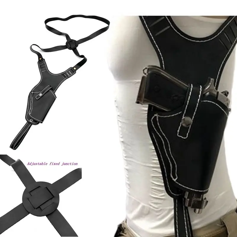 Сумка кобура из натуральной кожи на плечо для правой руки и пистолета Glock 17 19 28 32