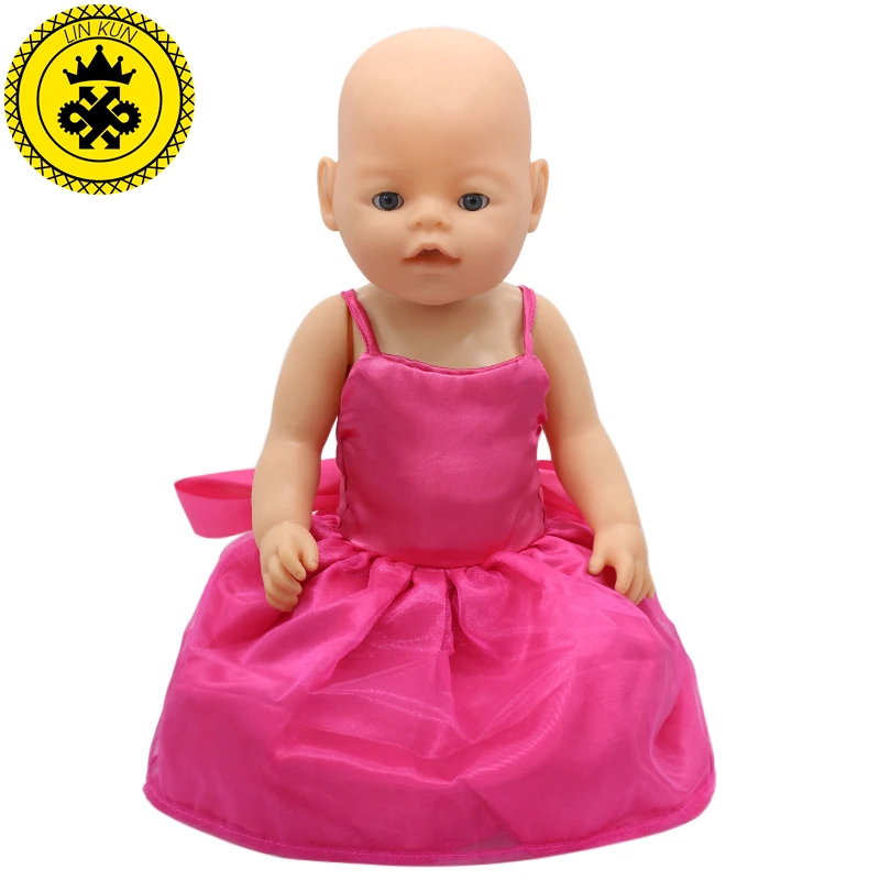 Детское Кукольное платье с бантом одежда размер 43 см аксессуары для куклы 17
