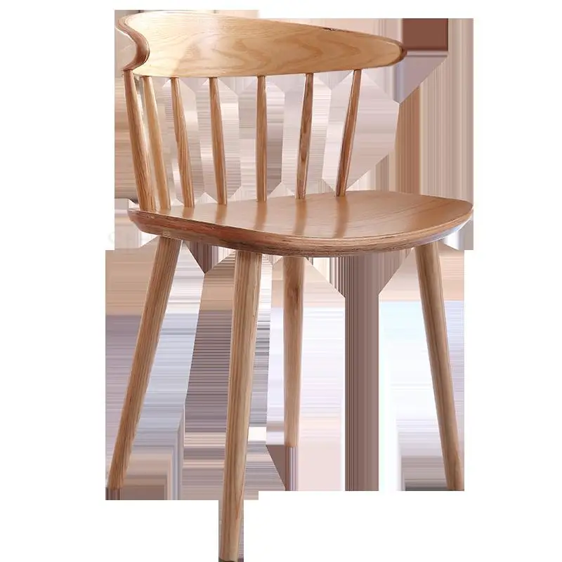 Скандинавский домашний стул из массива дерева современный минималистичный для