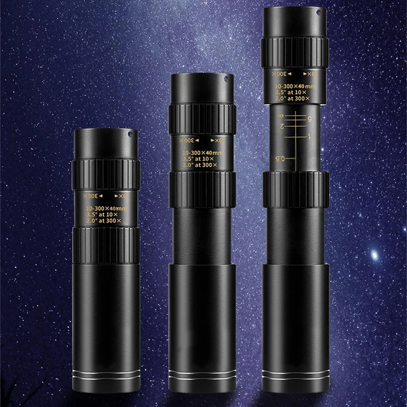 

Монокулярный телескоп 10-300x40, HD мощный портативный зум, высокое качество, со штативом