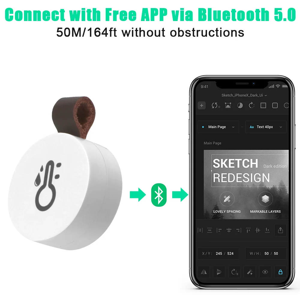 

Kitchen Tools Thermometer For kitchen Bedroom Living Room Smart Home Hygrometer Wireless Bluetooth