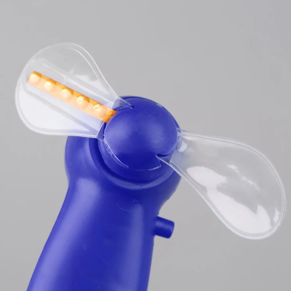 

Mini Air Cool Fan Matrix Pocket Cooling Handheld Fan With LED Light Lanyard For Travel Emergency Baby Toy Use Battery