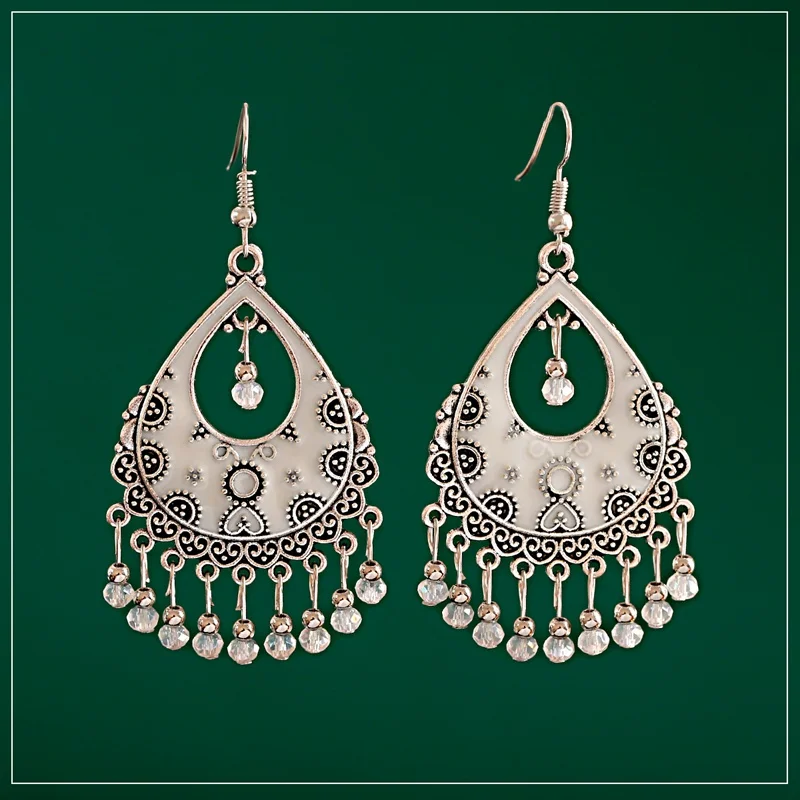 Серьги-подвески женские из сплава с гравировкой в античном стиле | Украшения и