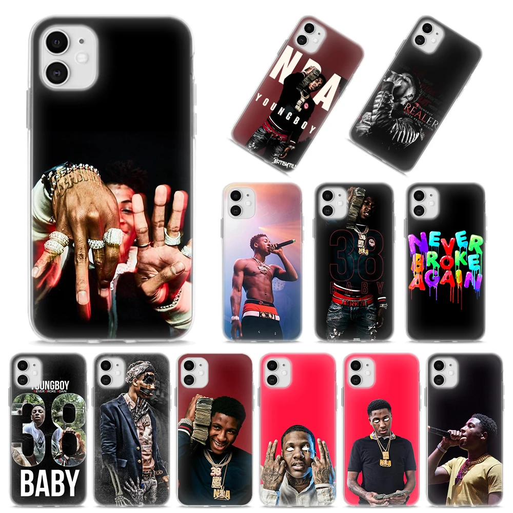Kentrell Дешон YoungBoy ни разу не ломались снова мягкие чехлы для Apple iPhone 11 Pro MAX X XR XS макс 7