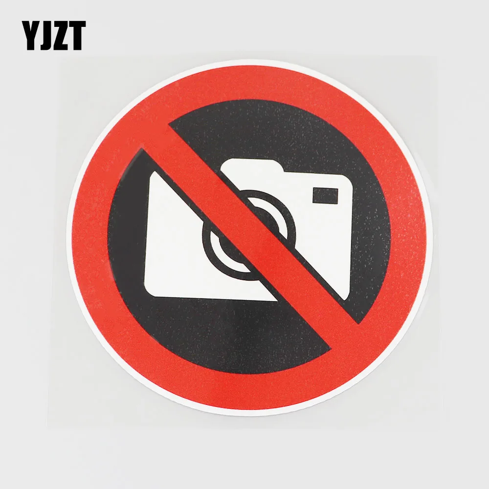 Фото YJZT 11 6 смx11.6 см запрещено фотографировать здесь пвх наклейка для автомобиля