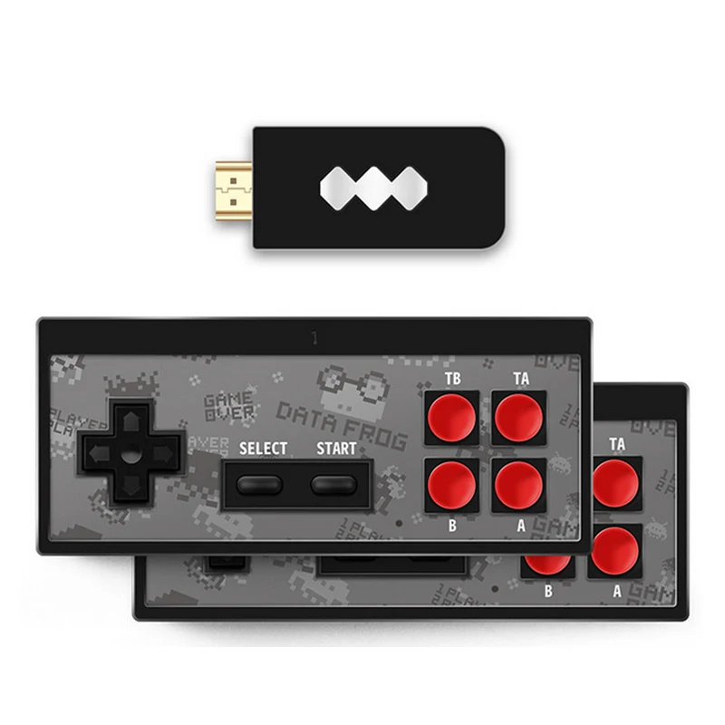 

TV Video Game Console Wireless Handheld Build In 600 Classic Game 4K Mini Video Console Support Output 2×Wireless Handle