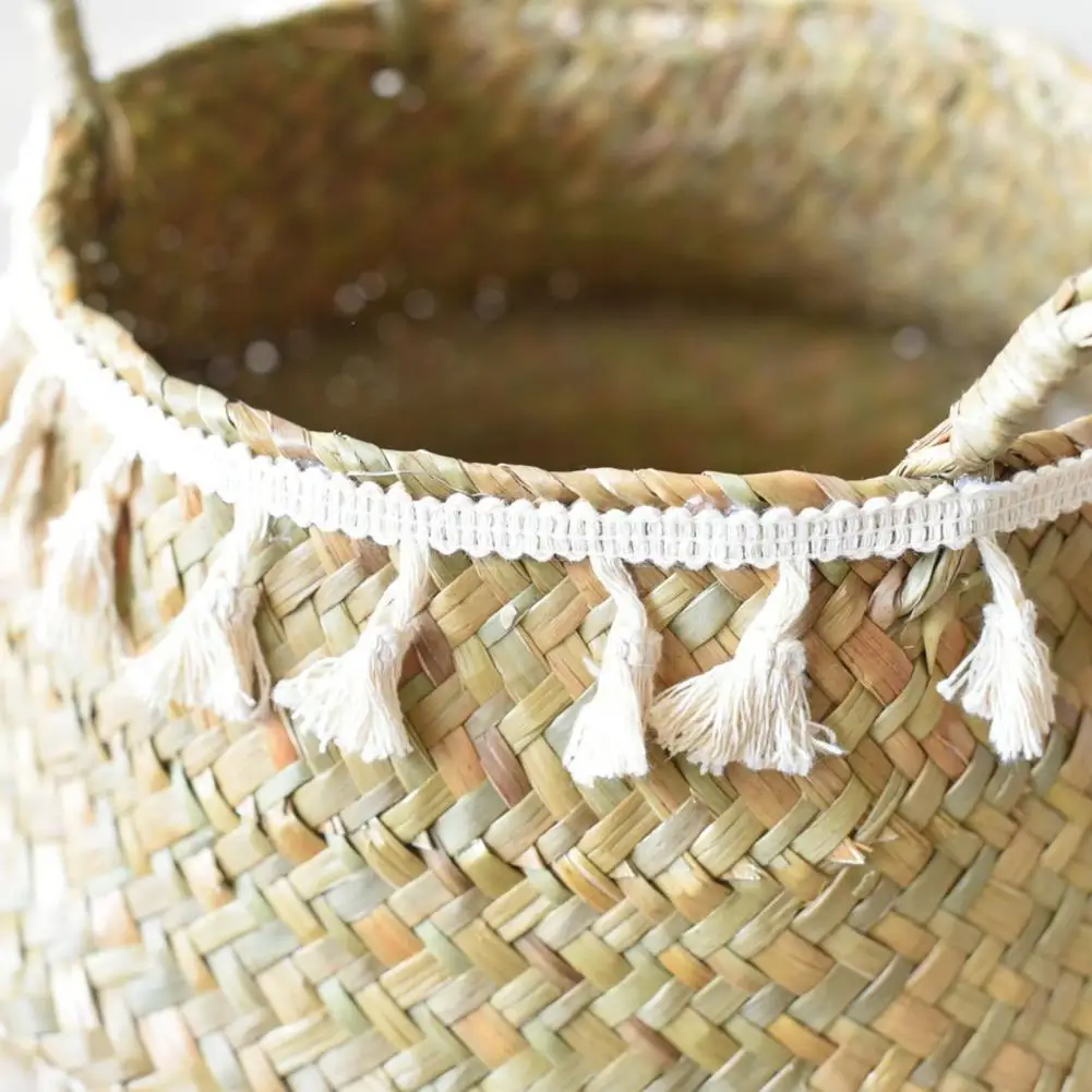 Корзина для хранения морских водорослей ручной работы соломенный органайзер