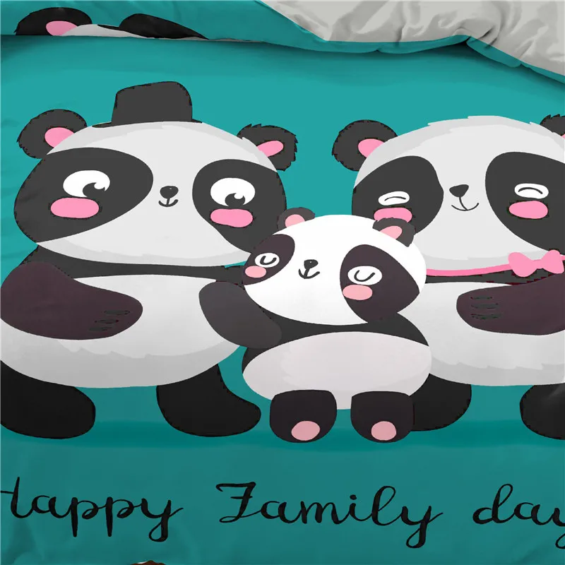 

Panda Family Lovely 2/3pcs Bedding Set 3D Printed Duvet Cover Bed Set For Home Textiles Lightweight Bedclothes With Pillowcase