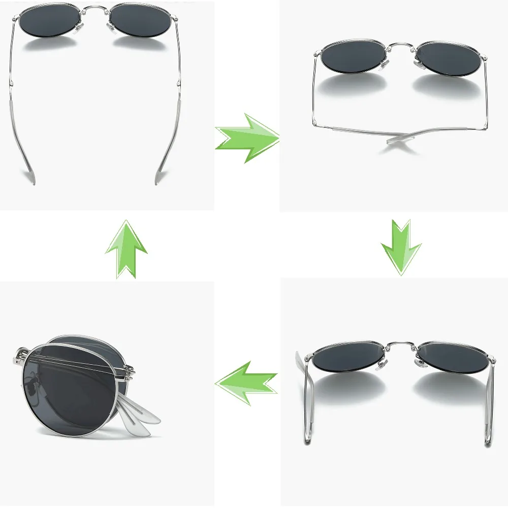 Портативные складные солнцезащитные очки 2020 Поляризованные мужские и женские