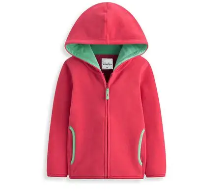 hooded rose Г. Осенняя детская одежда однотонный тонкий флисовый кардиган на молнии с длинными рукавами, куртки для мальчиков и девочек, детская верхняя одежда, пальто - Цвет: hooded rose