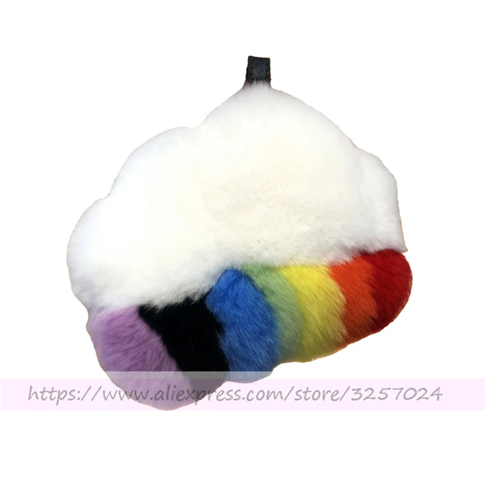 Брелок Magicfur-Fur Cloud Настоящий мех кролика Pom Ball Сумочка с брелоком Шарм брелок-Подвеска Аксессуары