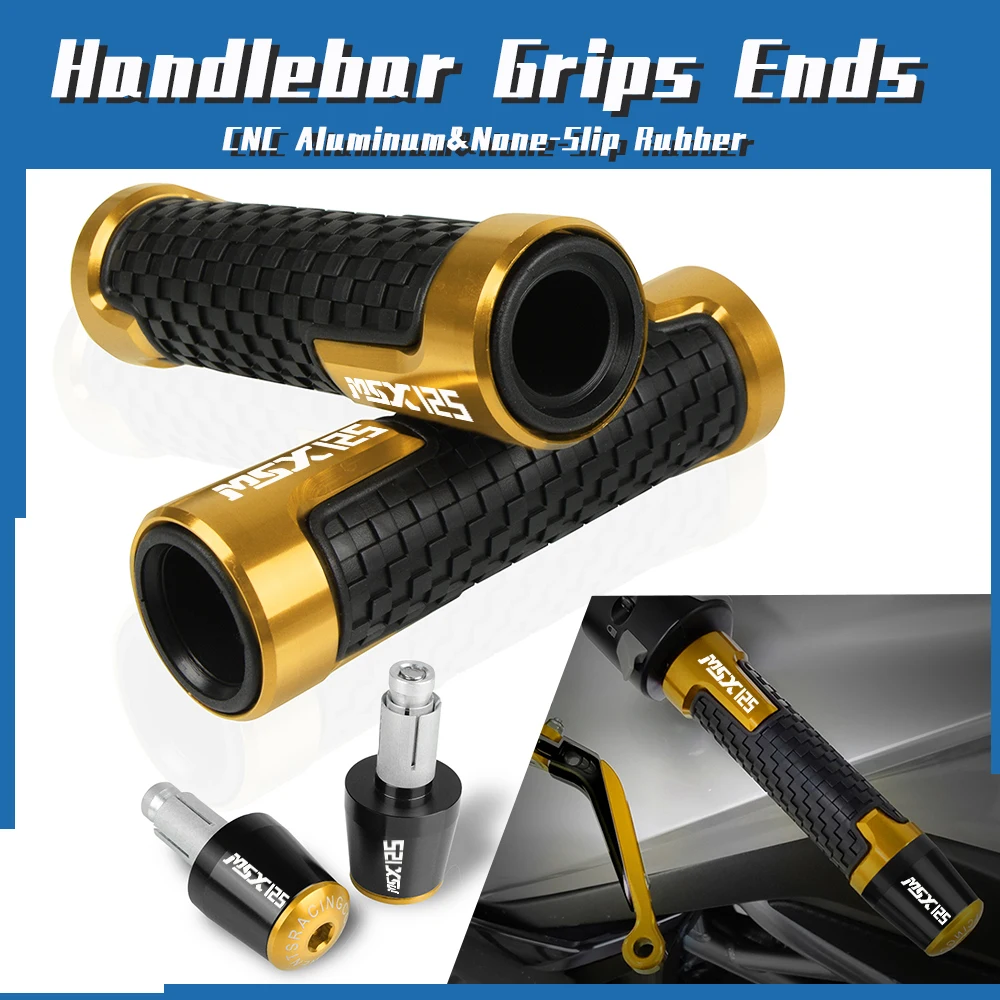 

MSX125 Motorcycle Handlebar Grips Handle Bar Hand Grip Cap Ends Plug For Honda Grom MSX 125 2013 2014 2015 2016 2017 2018 2019