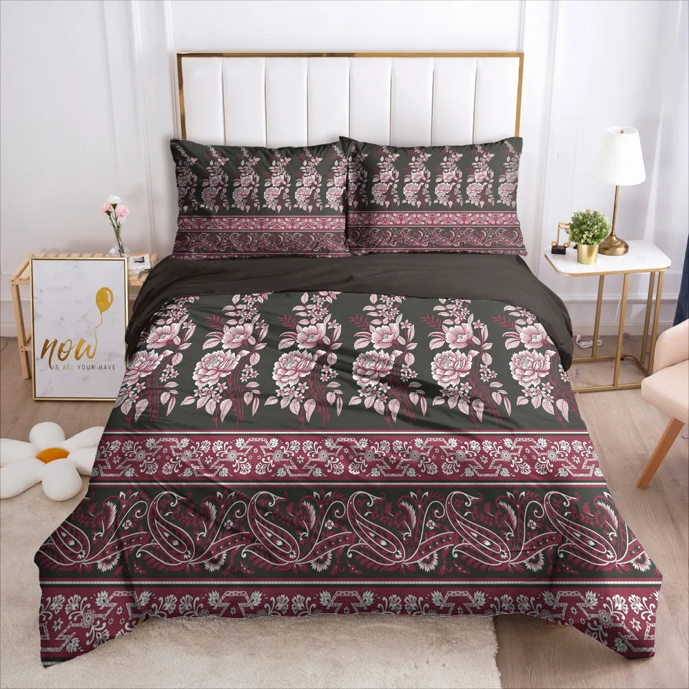 

3D Bedding Sets Duvet Cover Sets Comforter Covers and Pillow Cases Full Double Single Size Flowers Printing Design Bed