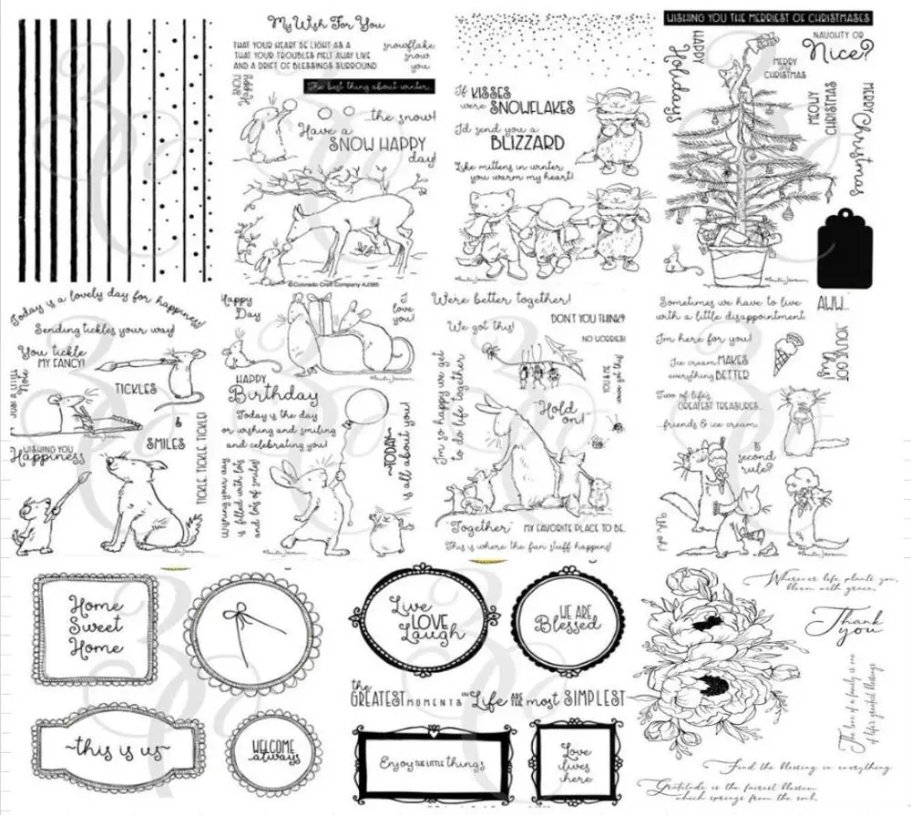 Цветочный прозрачный силиконовый штамп/печать для DIY скрапбукинга/фотоальбома