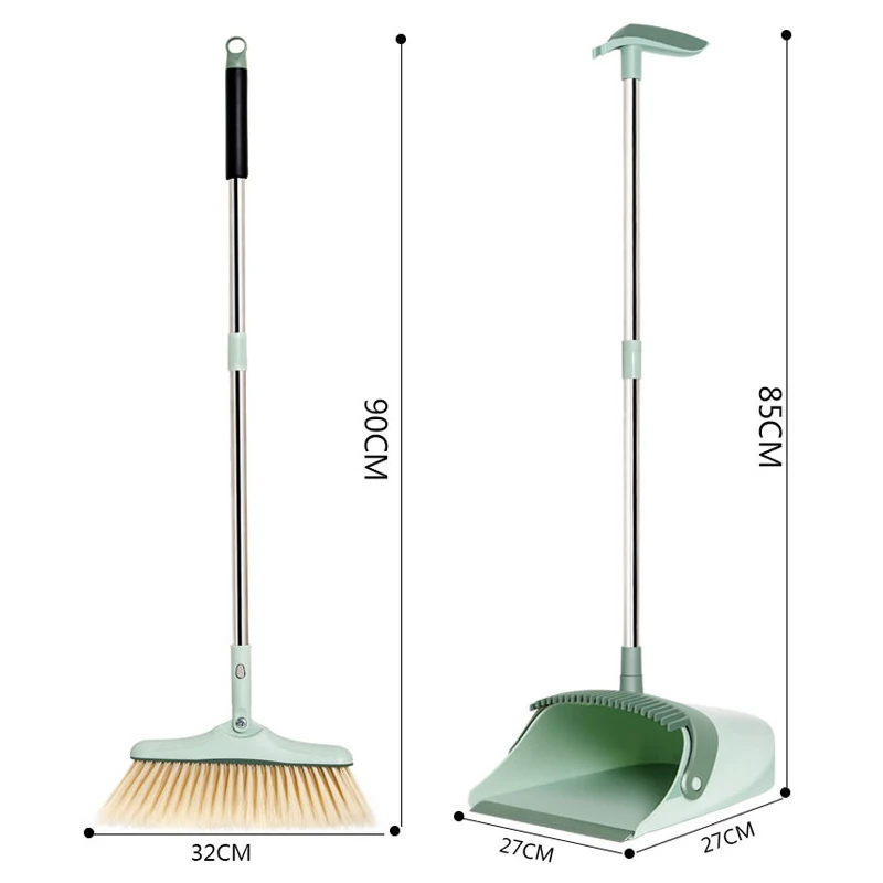 

GUANYAO Home Broom and Dustpan floor cleaner tools Plastic Windproof Household Dustpan Creative foldable storage Soft easy clean