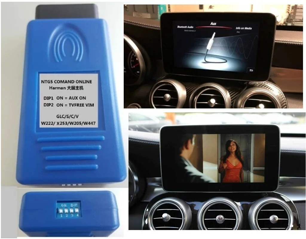 Comand Online NTG5 AUX IN & VIM ACTIVATOR работает на C/GLC/S/V CLASS W205 X253 W222 W447 ПЛАГ-И-ПЛЕЙ