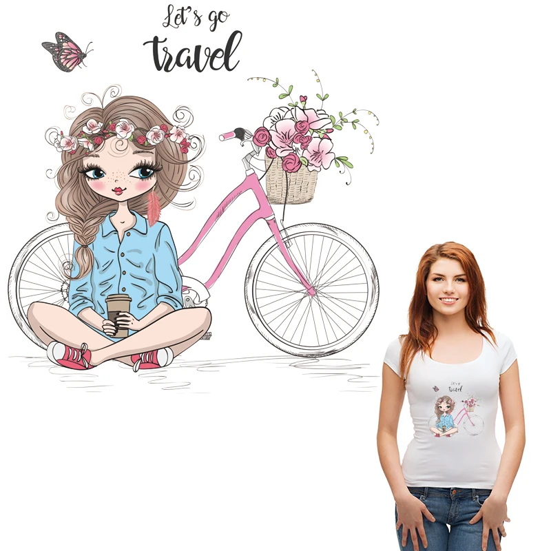 

Оптовая продажа, нашивки на заказ для девочек, аксессуары «сделай сам», модные наклейки для одежды, термотрансферные нашивки, термопечать н...