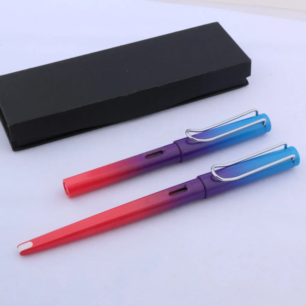 Градиентный цвет перьевая ручка украшение Классический пластик EF канцелярские